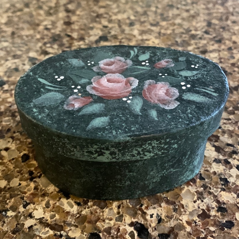 Floral Hand Painted  Wooden Box